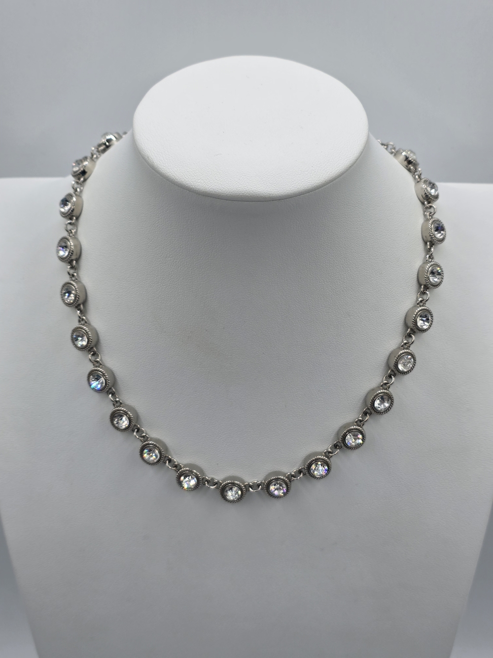 Vintage Crown Trifari Clear Crystal Necklace